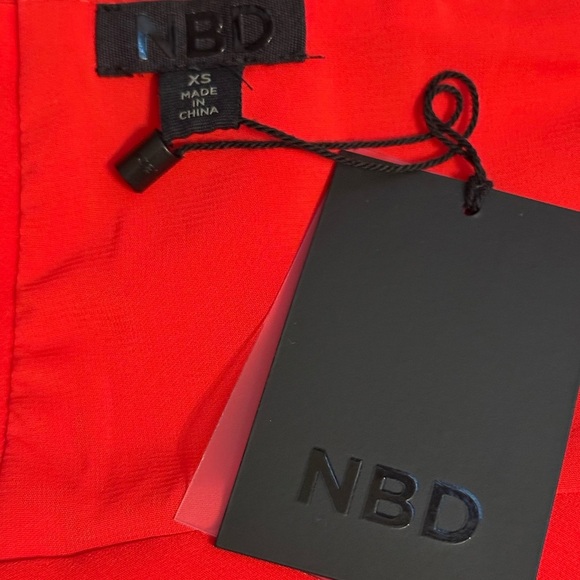 NBD Red Mini Dress XS. NWT - Picture 5 of 8